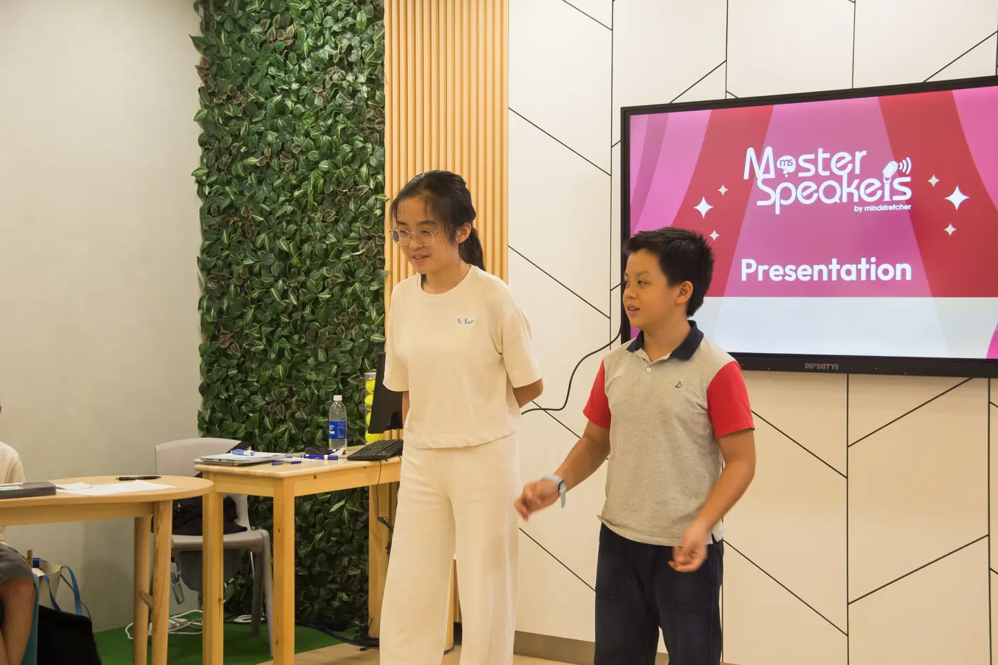 Junior speakers working together